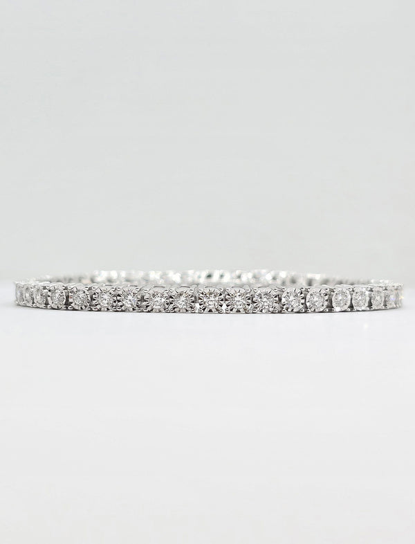 Sterling silver lab grown diamond miracle bracelet