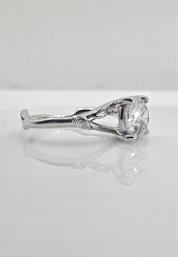 Lab grown diamond solitaire ring, 1.19 ct, view 3