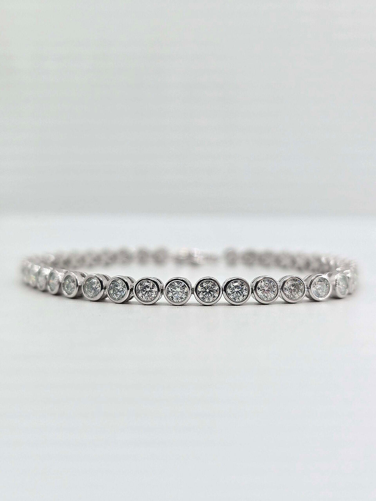 Sterling silver moissanite tennis bracelet