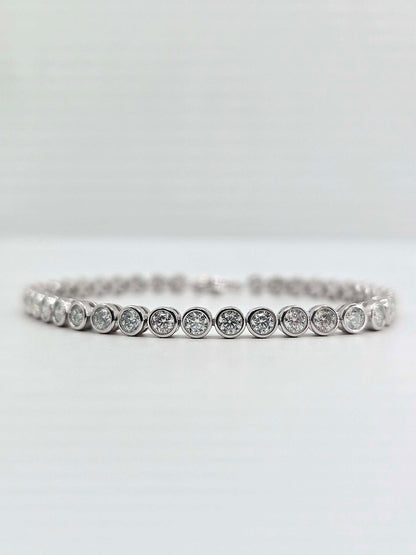 Sterling silver moissanite tennis bracelet