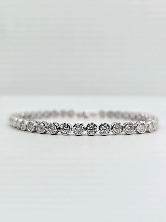 Sterling silver moissanite tennis bracelet