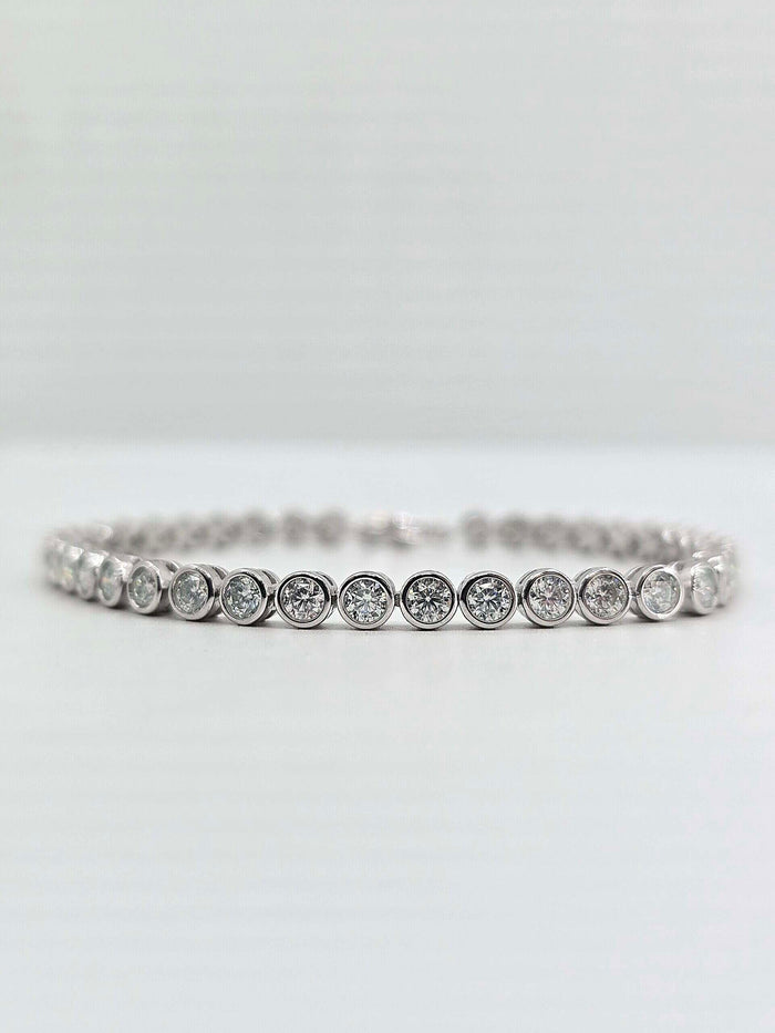 Sterling silver moissanite tennis bracelet