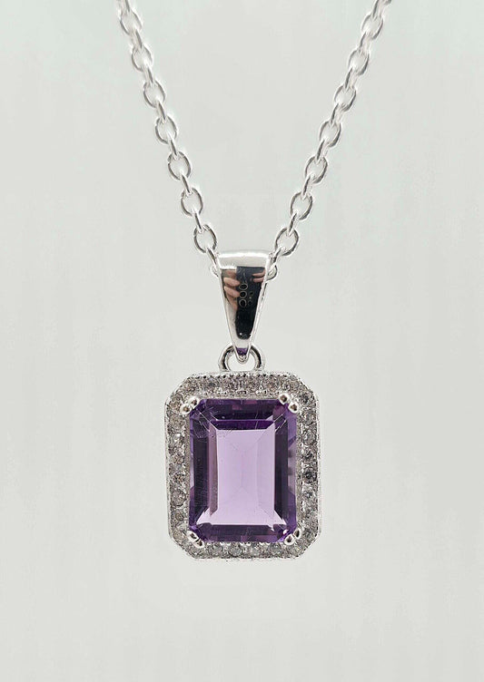 Sterling silver amethyst necklace