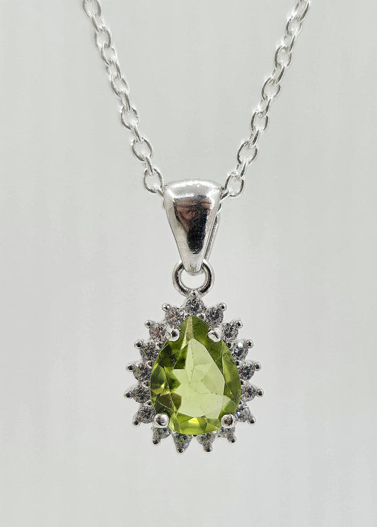 Sterling silver peridot necklace