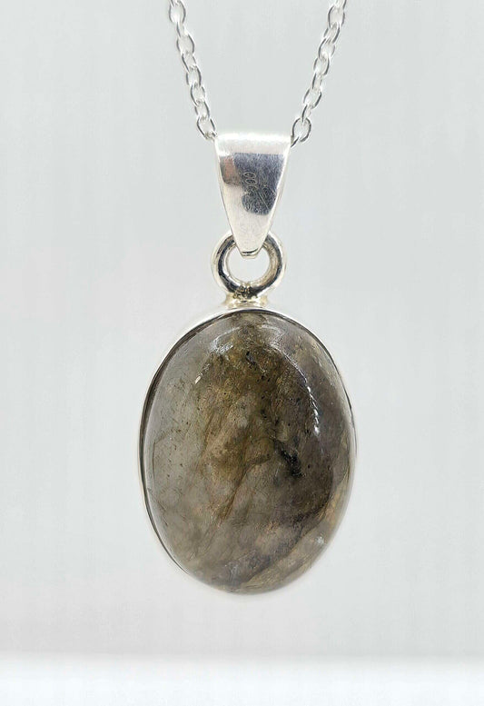Sterling silver labradorite necklace