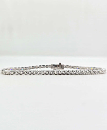 14K gold natural diamond tennis bracelet