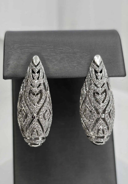14K gold diamond drop earrings