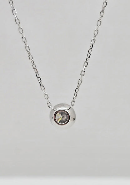 Sterling silver lab grown diamond necklace, 0.5 ctw, view 3