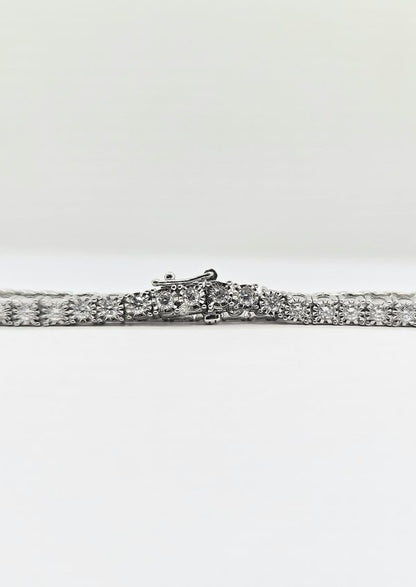 Sterling silver lab grown diamond miracle bracelet, view 2