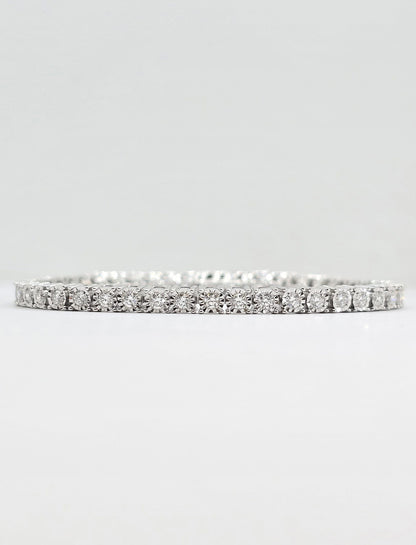 Sterling silver lab grown diamond miracle bracelet