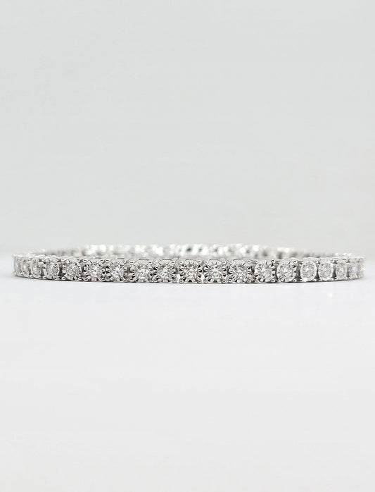 Sterling silver lab grown diamond miracle bracelet
