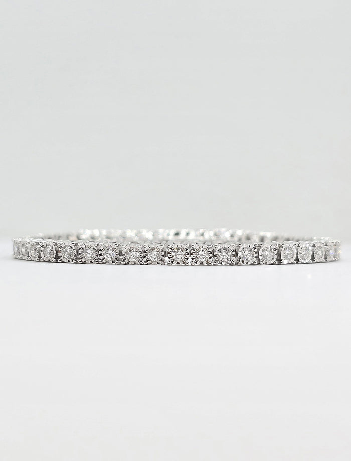 Sterling silver lab grown diamond miracle bracelet