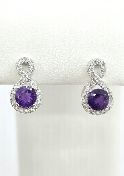 Sterling silver amethyst earrings