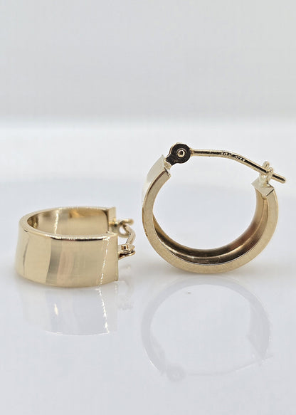 14K gold 5mm huggie hoop earrings