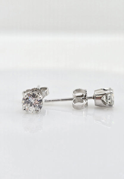 Pre-owned 14K gold diamond stud earrings