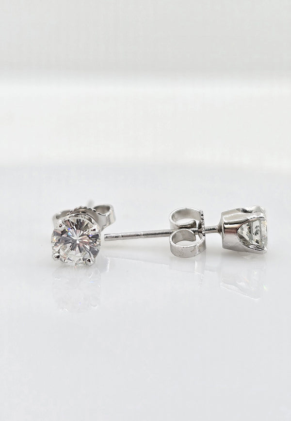 Pre-owned 14K gold diamond stud earrings