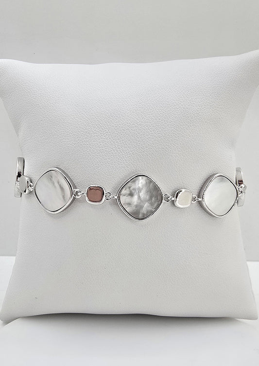 Sterling silver mother of pearl bracelet