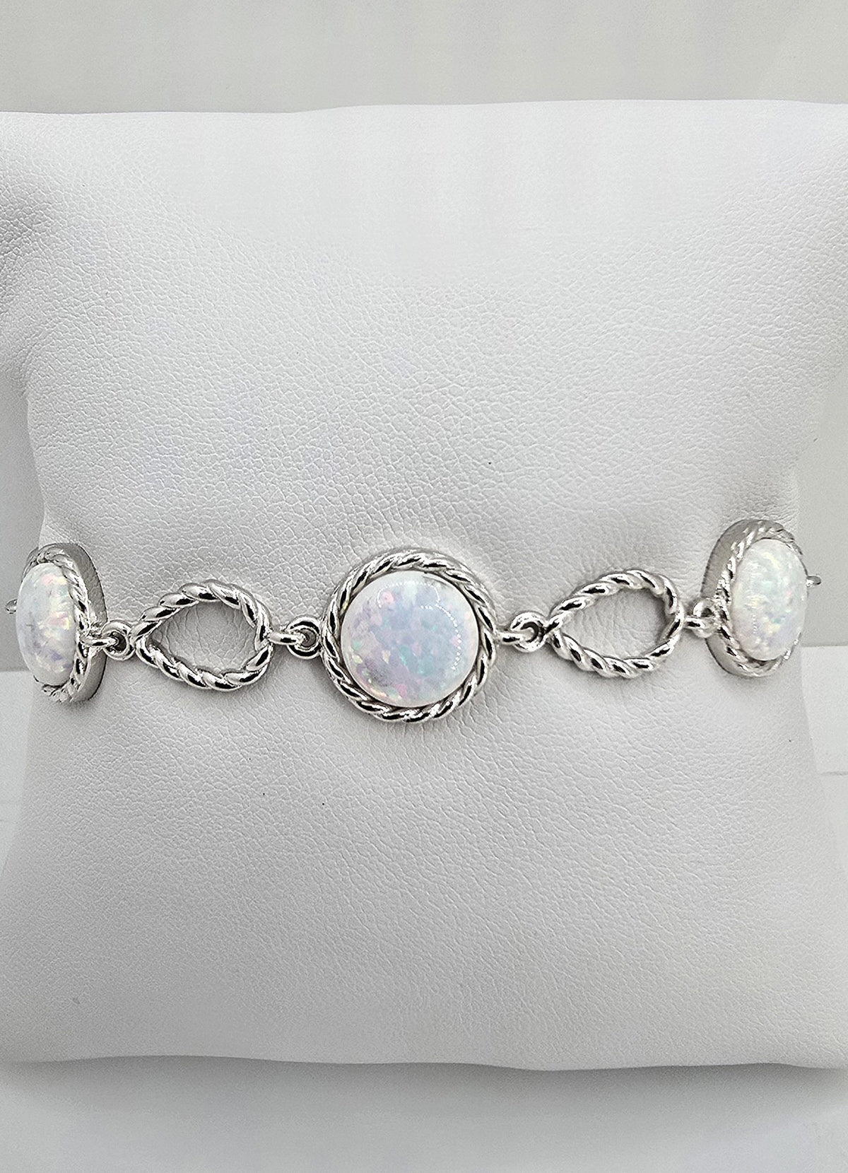 Sterling silver opal bracelet