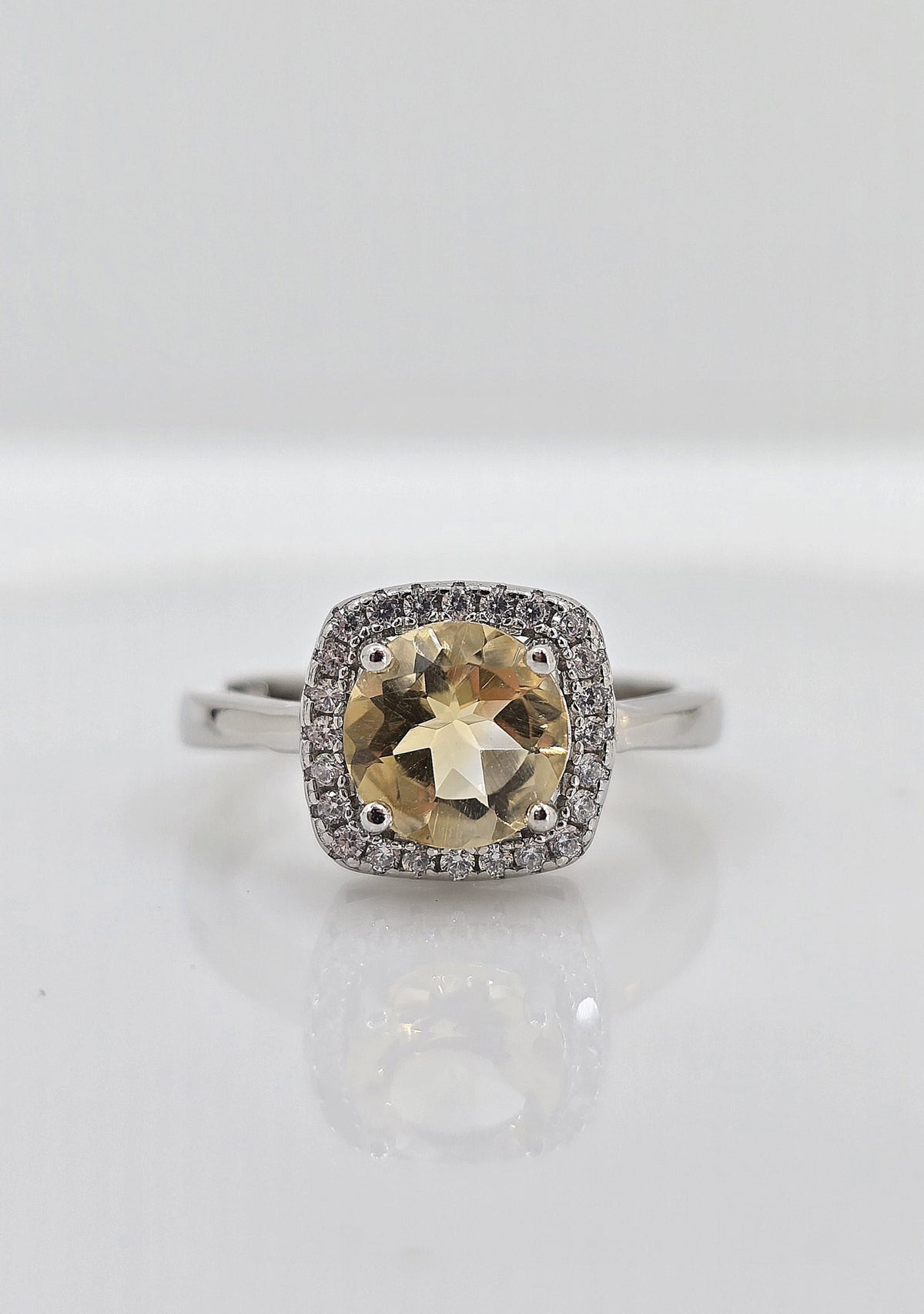 Sterling silver citrine ring