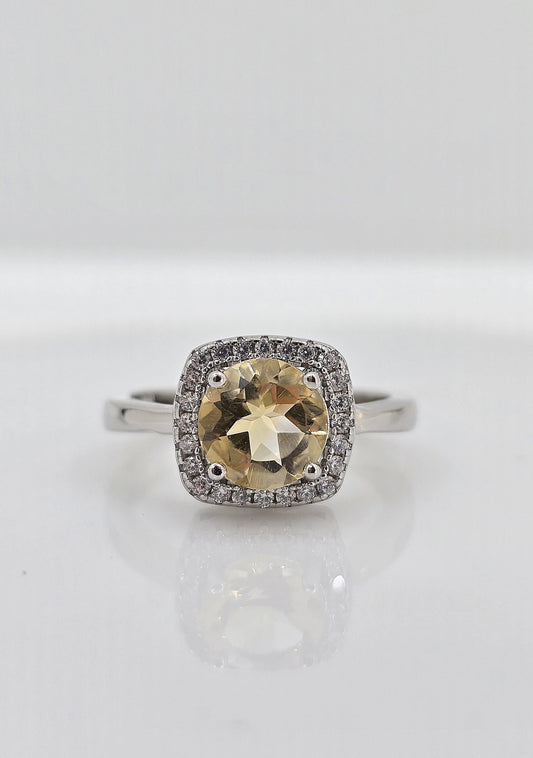 Sterling silver citrine ring
