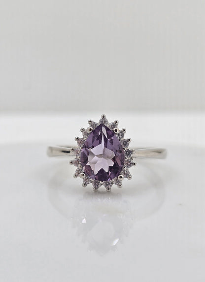 Sterling silver amethyst ring