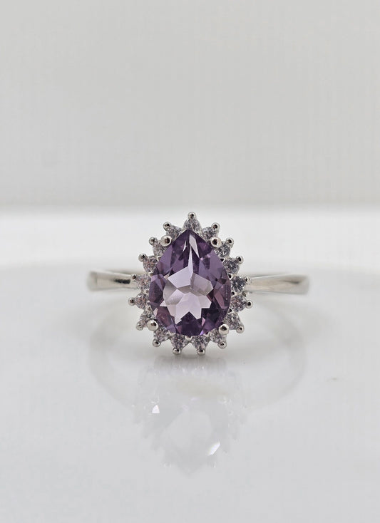 Sterling silver amethyst ring