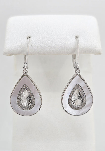 Sterling silver mother of pearl earrings