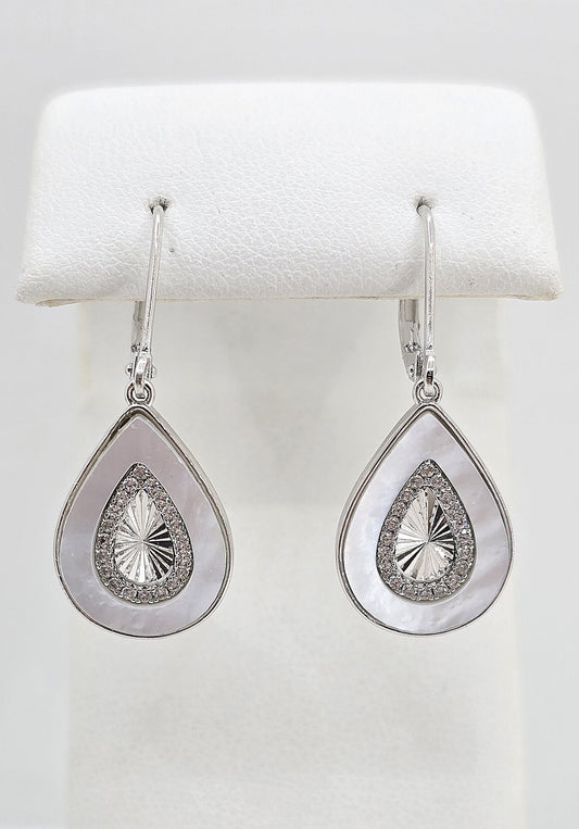 Sterling silver mother of pearl earrings