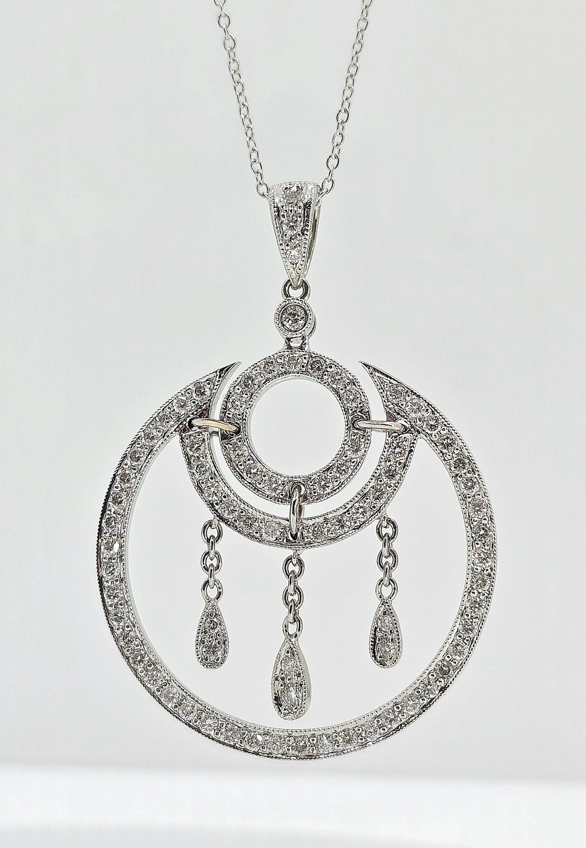 18K gold antique diamond necklace