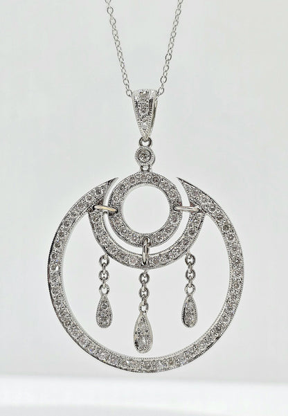 18K gold antique diamond necklace