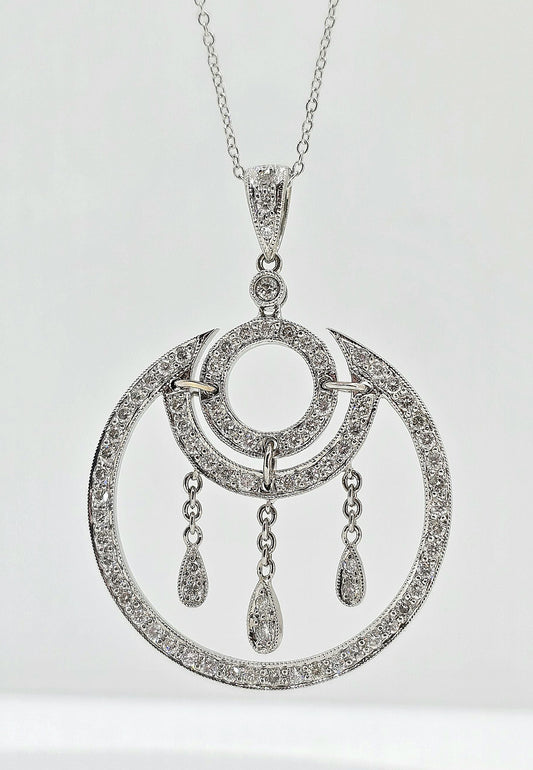 18K gold antique diamond necklace