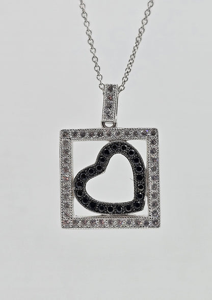 Sterling silver boxed heart necklace