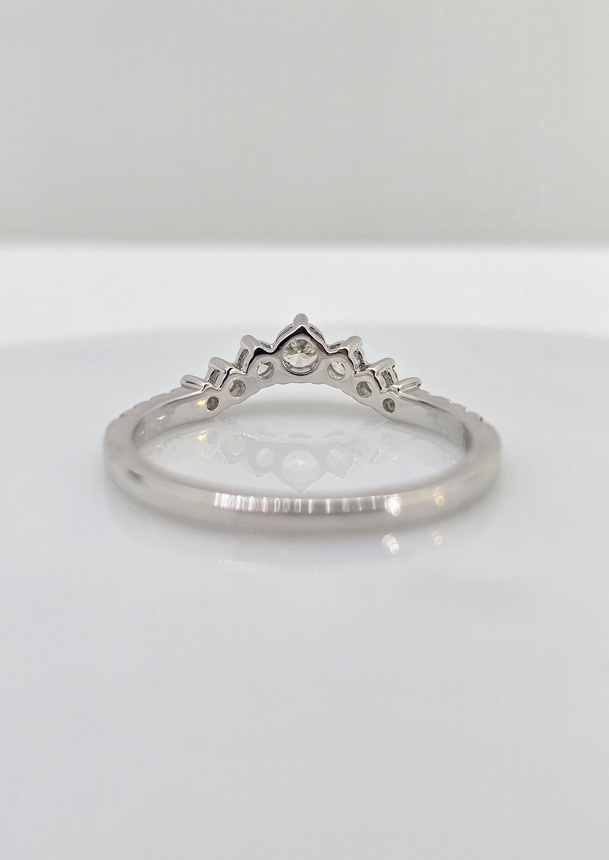 14K gold diamond chevron band, 0.38 ctw, view 3