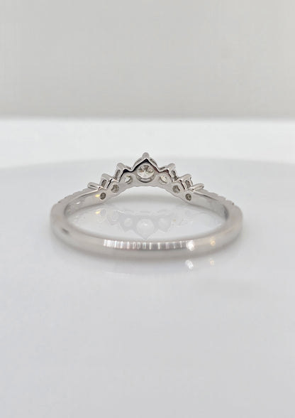 14K gold diamond chevron band, 0.38 ctw, view 3