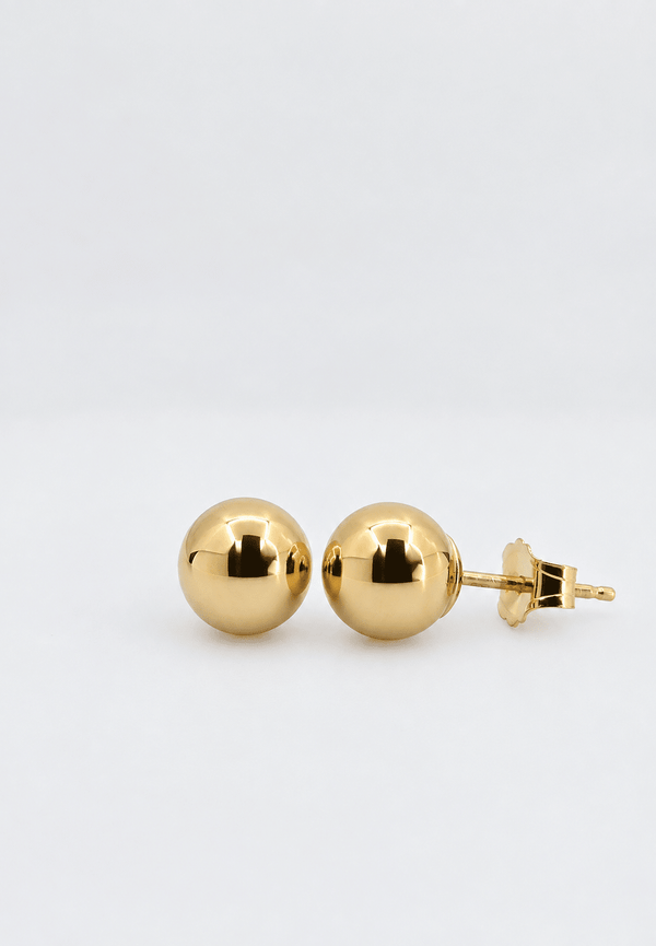 14K gold 6mm ball stud earrings