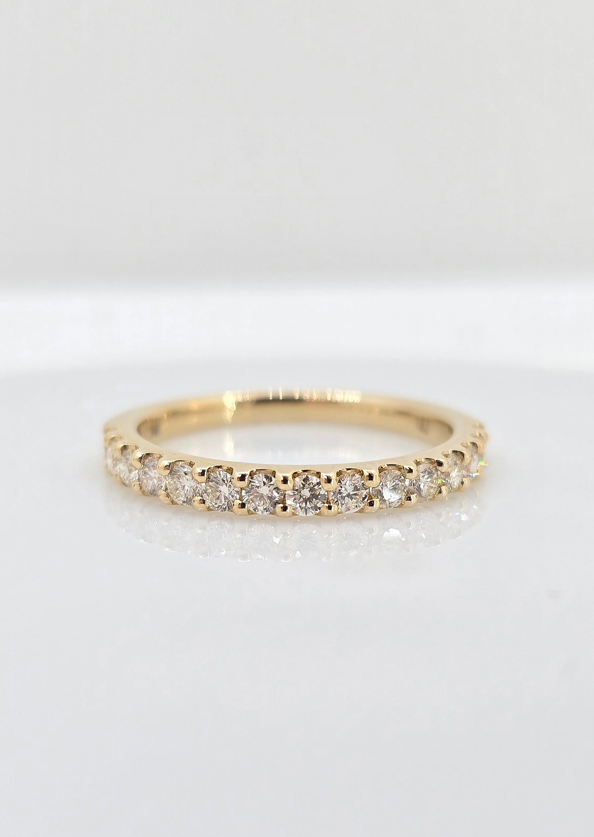 14K gold diamond band