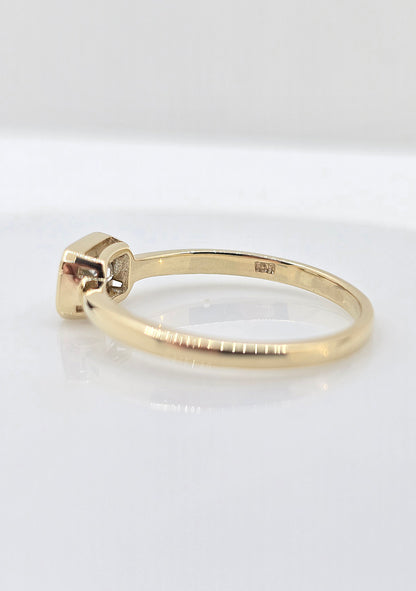 10K gold aquamarine ring, view 3