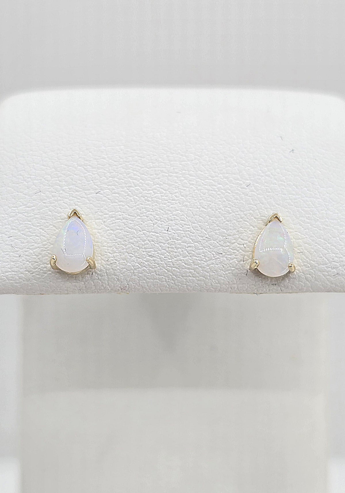 10K gold opal stud earrings
