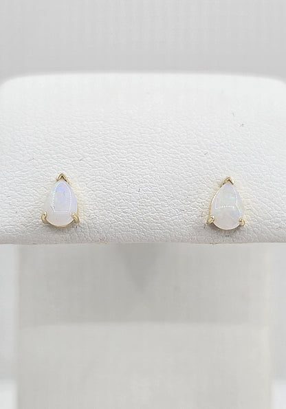 10K gold opal stud earrings