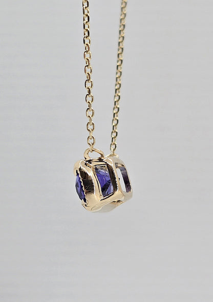 Custom 14k 2.11ctw Tanzanite Necklace