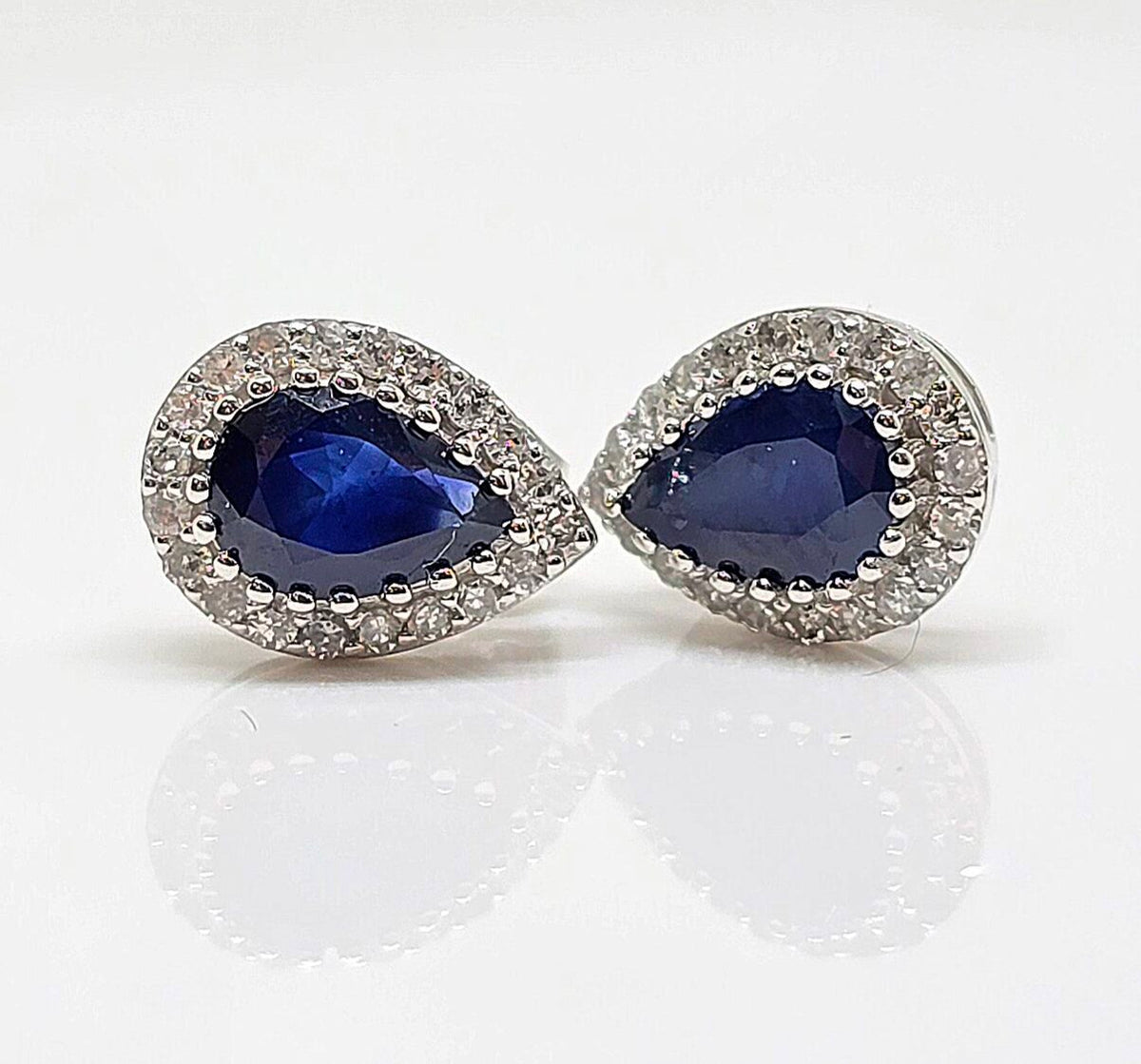 14K gold sapphire stud earrings