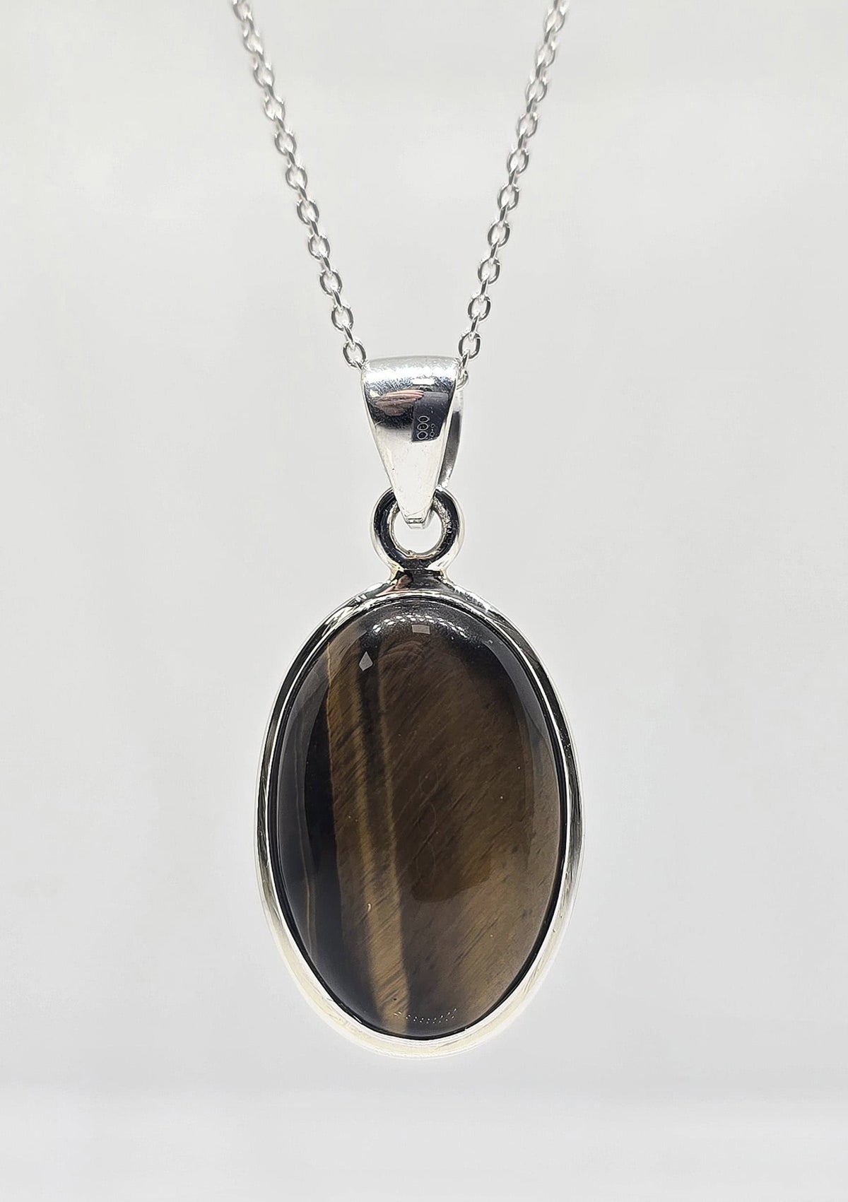 Sterling silver tiger's eye necklace