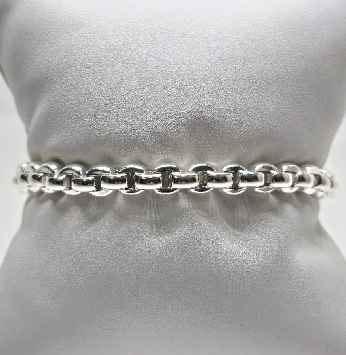 Sterling silver 8 inch rolo bracelet
