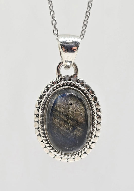 Sterling silver moonstone necklace