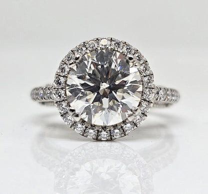 Pre-owned platinum Venetian diamond engagement ring