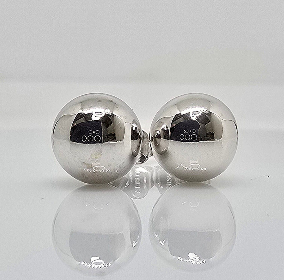 14K gold 8mm hollow ball stud earrings