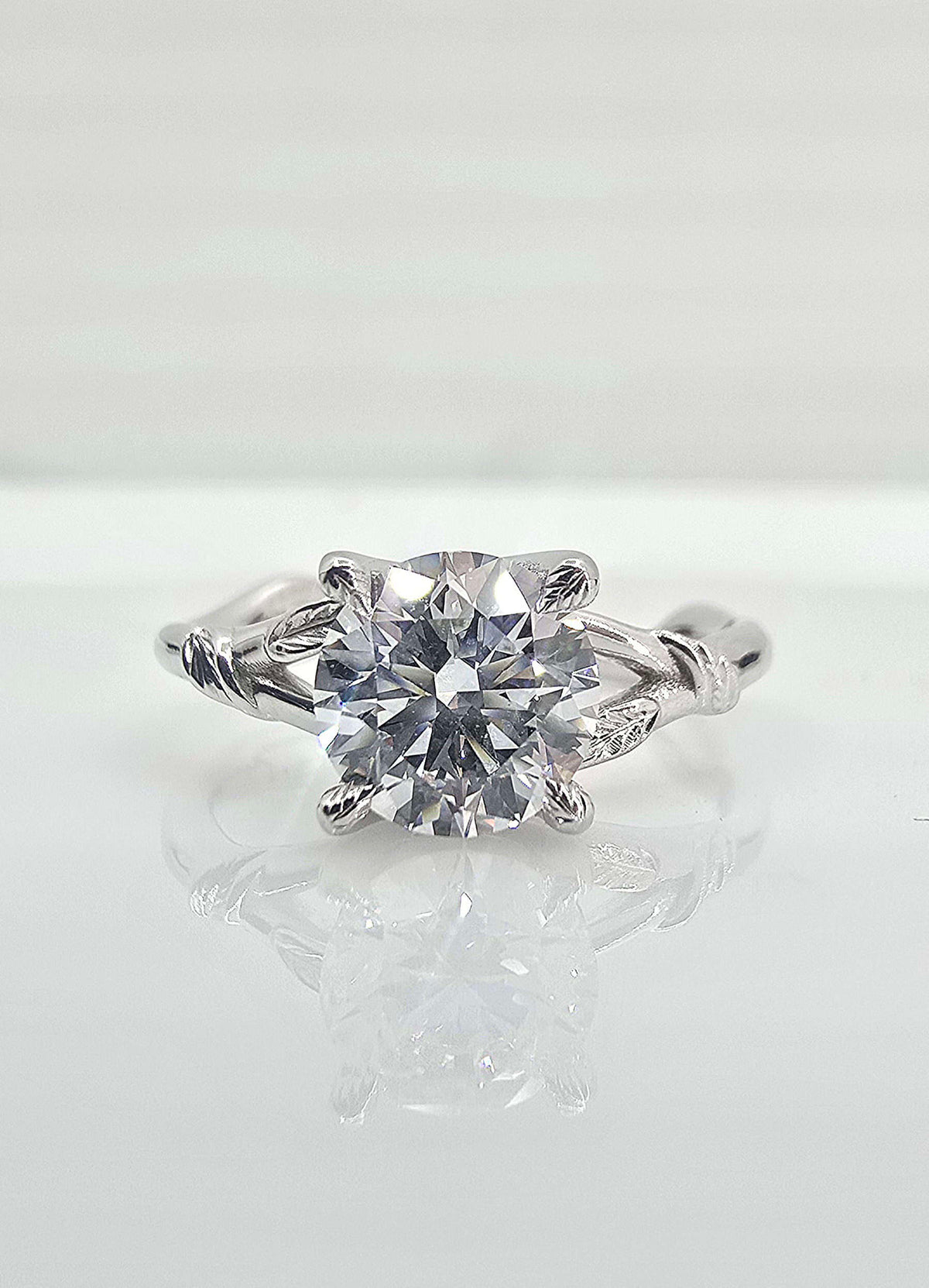 Lab grown diamond solitaire ring, 1.19 ct