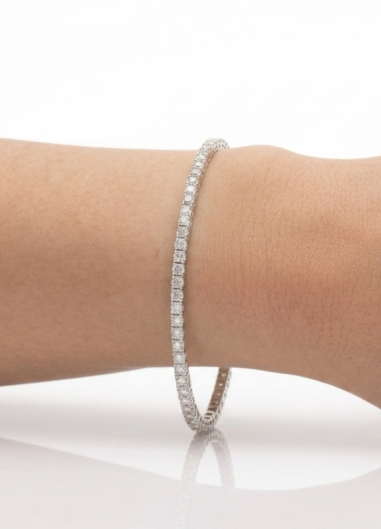 14K white gold diamond bracelet, 1.45 ctw, view 2