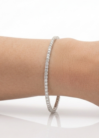 14K white gold diamond bracelet, 1.45 ctw, view 2