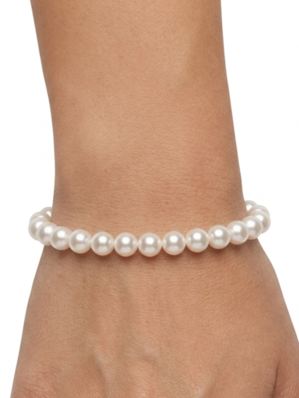 14K gold saltwater Akoya cultured pearl bracelet, view 2